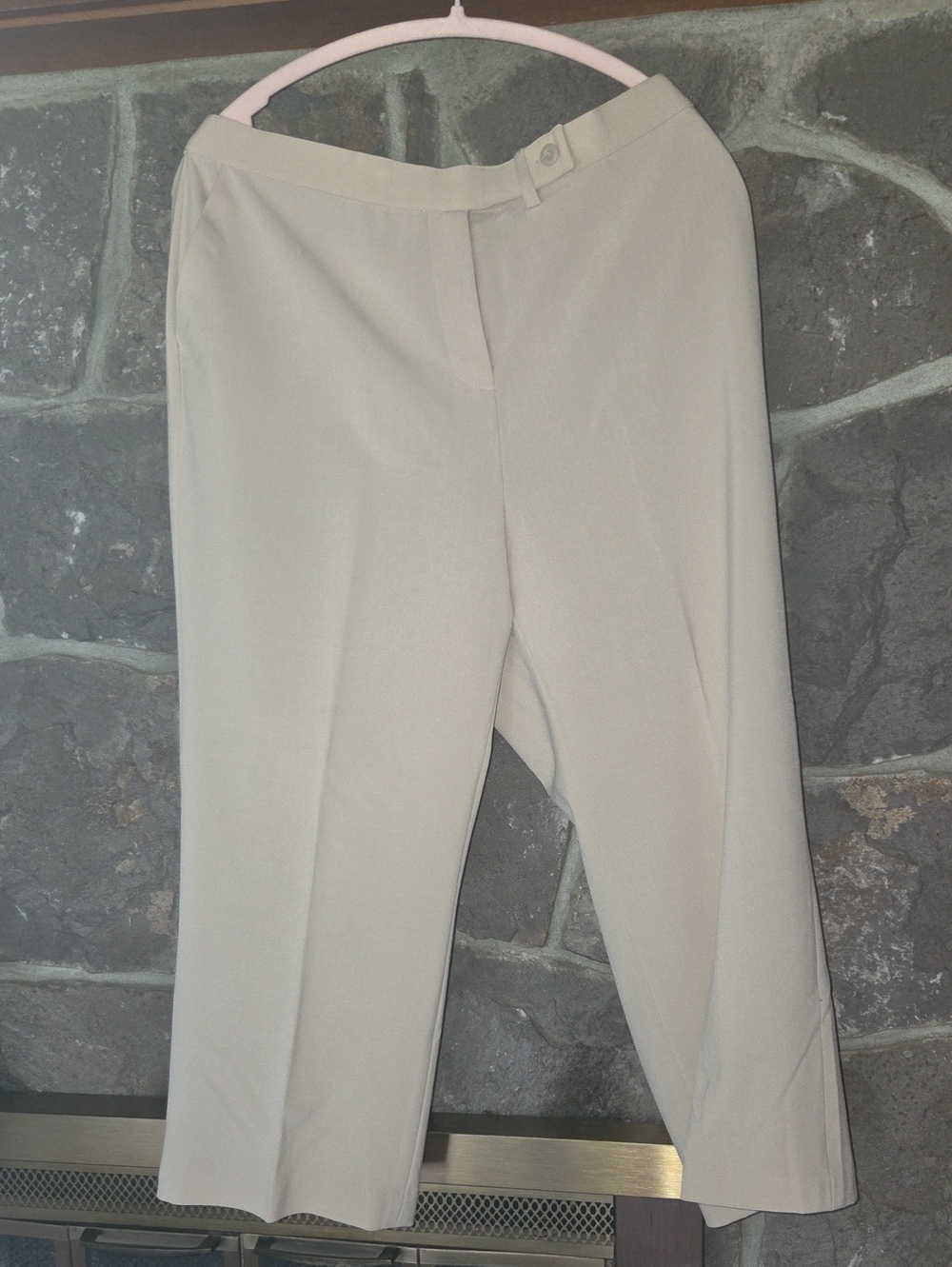 Coldwater Creek Wide Leg Cream Dress Pants